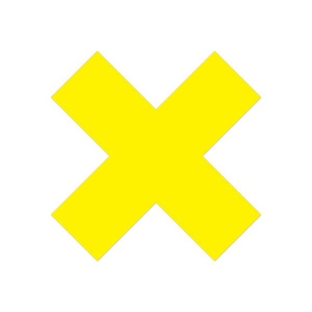 Ergomat DuraStripe Mean Lean 6inx6inx2in Xfts Yellow, 30PK DSML-X6-Y-KIT